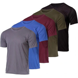 Real Essentials 5 Pack: Youth Mesh Moisture Wicking Athletic‎ SS Shirts XL NWT